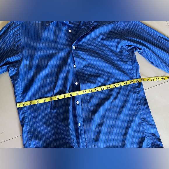 PINK Thomas Pink Jermyn Street London LongSleeves Stripes Shirt Blue 15 1/2x39cm - Picture 15 of 16